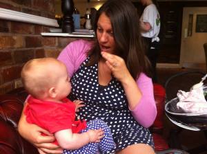 mummy and baby signing